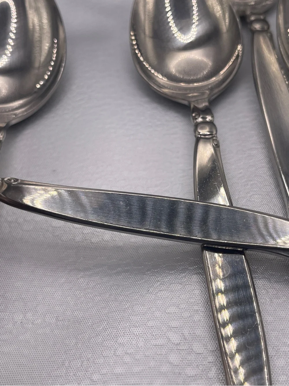Vintage OneidaCraft Premier MCM Shoreline Stainless Steel Spoons Set of 8 (SSS)
